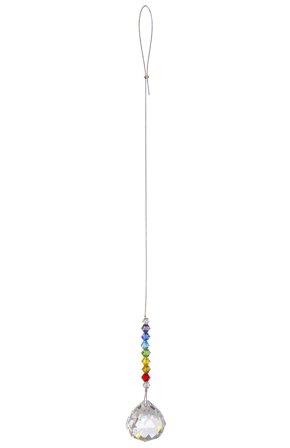 Large Faceted Sphere Crystal Suncatcher  – Chakra