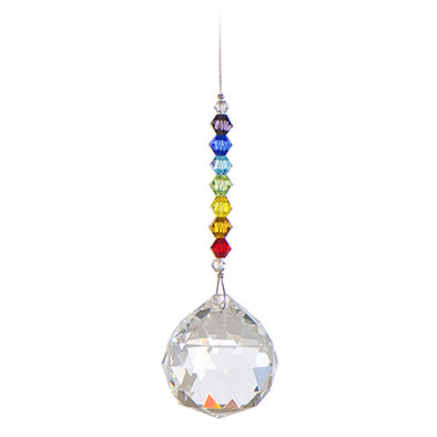 Large Faceted Sphere Crystal Suncatcher  – Chakra