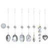 Large Faceted Heart Crystal Suncatcher  – Clear Beaded