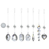 Large Faceted Icicle Crystal Suncatcher  – Clear Beaded