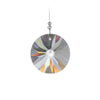 Large Faceted Disk Crystal Suncatcher  – Clear Beaded