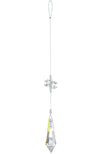 Large Faceted Icicle Crystal Suncatcher  – Clear Beaded