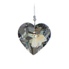 Large Faceted Heart Crystal Suncatcher  – Aurora Borealis (Iridescent) Finish
