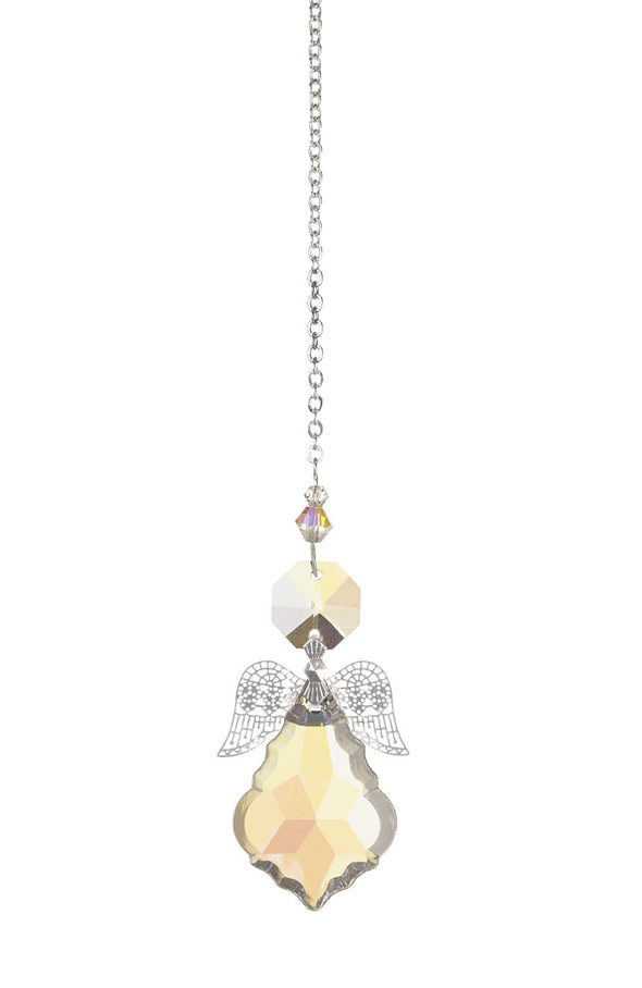 Guardian Angel Crystal Suncatcher  – Aurora Borealis (Iridescent) Finish