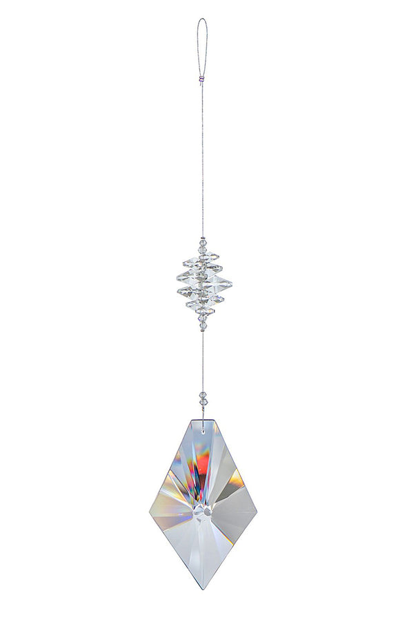 Jumbo Kite Shaped Crystal Suncatcher  – Clear Beaded