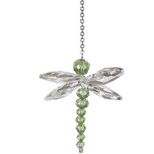 Crystal Dragonfly Suncatcher - Green