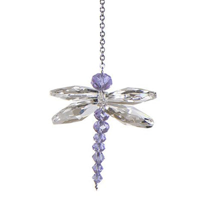 Crystal Dragonfly Suncatcher - Lilac