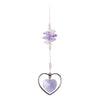 Beaded Crystal Double Heart Suncatcher – Lilac