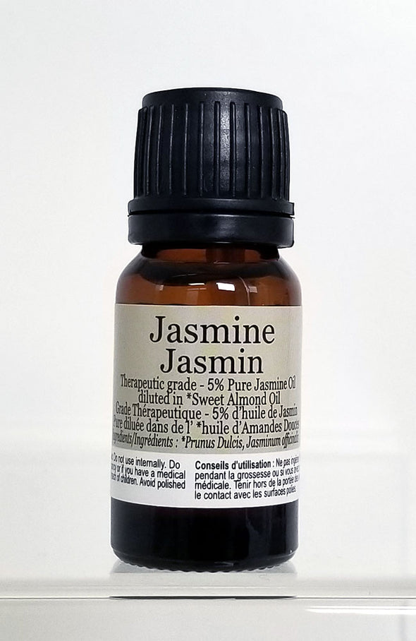 Jasmine 5% Dilute Essential Oil in Sweet Almond Oil - 10 ml