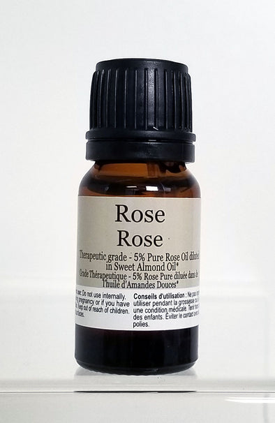 Rose 5% Dilute Essential Oil in Sweet Almond Oil - 10 ml