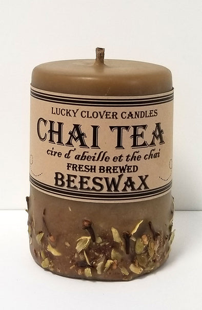 100% Pure Beeswax Chai Tea Candle 3"x4"