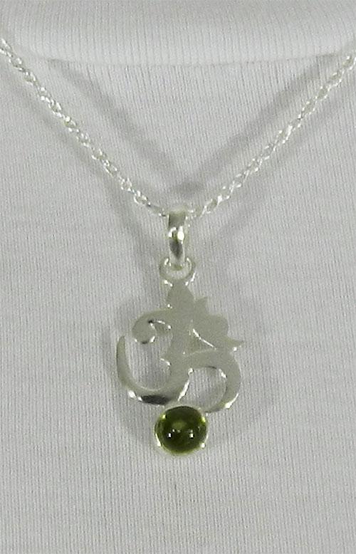 Sterling Silver OM Pendant 14a