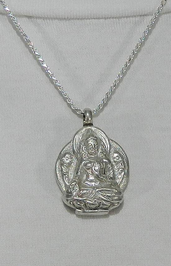 Sterling Silver Buddha Pendant 22