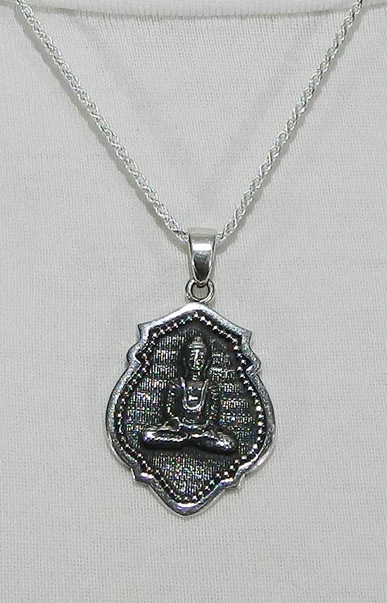 Sterling Silver Buddha Pendant 25