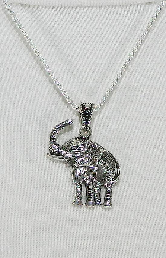Sterling Silver Elephant Pendant 2