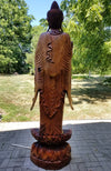 Carved Wood Life Size Standing Buddha