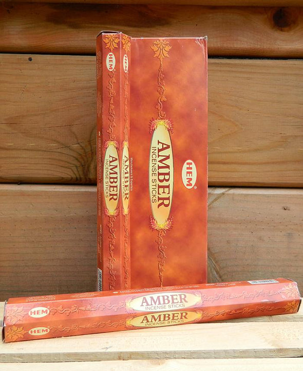 HEM Incense Hex Tube 20 Sticks - Amber