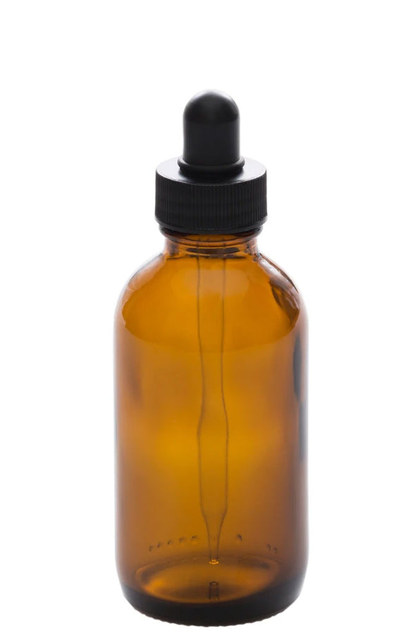 Amber Glass Bottle with Glass Dropper - 100 ml