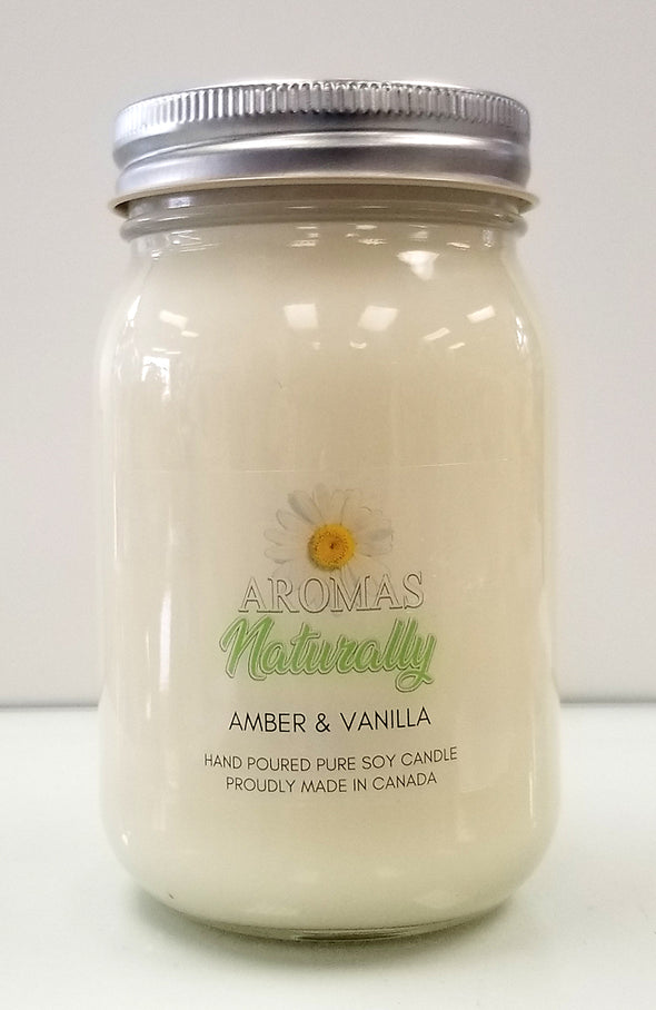 Pure Soy Wax Candle - Amber Vanilla