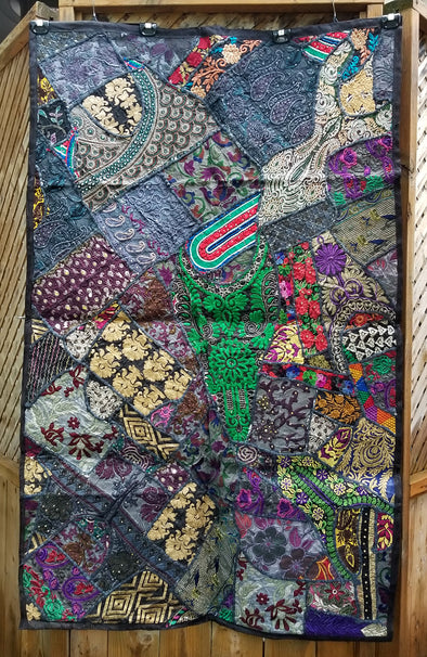 Handmade Tapestry Wall Hanging - Black 3
