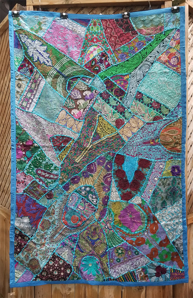 Handmade Tapestry Wall Hanging - Blue 1