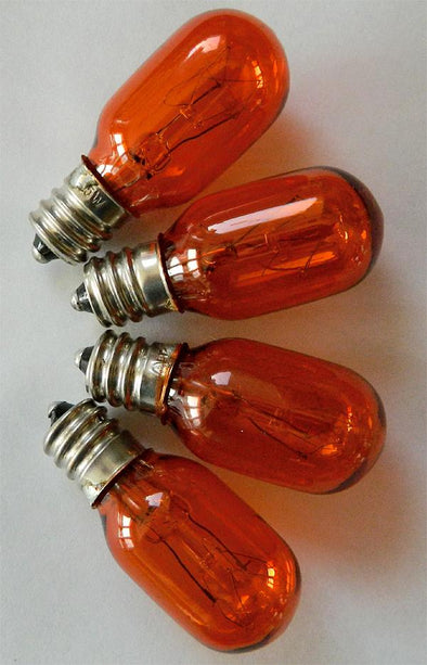 Light Bulbs for Himalayan Salt Lamps - Orange 4 Pack