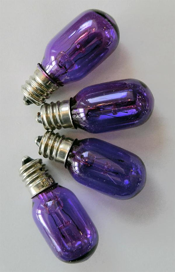 Light Bulbs for Himalayan Salt Lamps - Purple 4 Pack