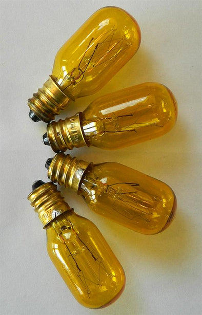 Light Bulbs for Himalayan Salt Lamps - Yellow 4 Pack