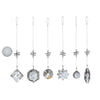 Large Faceted Hexagon Crystal Suncatcher  – Clear Beaded