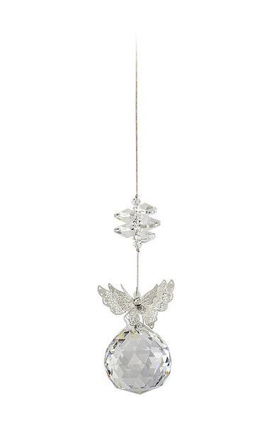 Filigree Wings Crystal Suncatcher  – Butterfly Silver