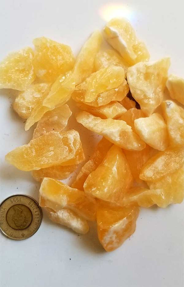 Rough Gemstones - Orange Calcite Chunks (Small)