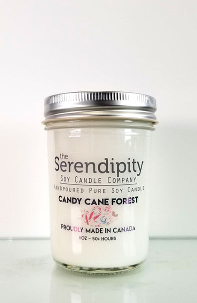 Pure Soy Wax Candle - Candy Cane Forest