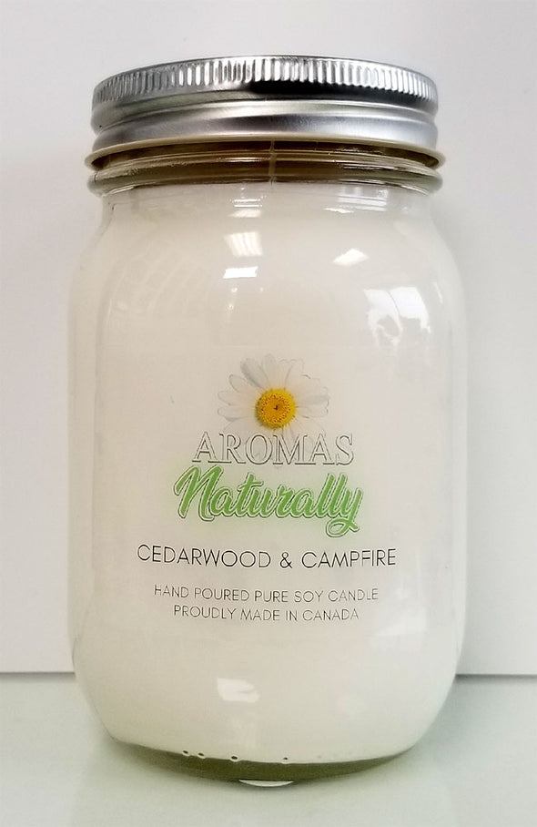 Pure Soy Wax Candle - Cedarwood & Campfire