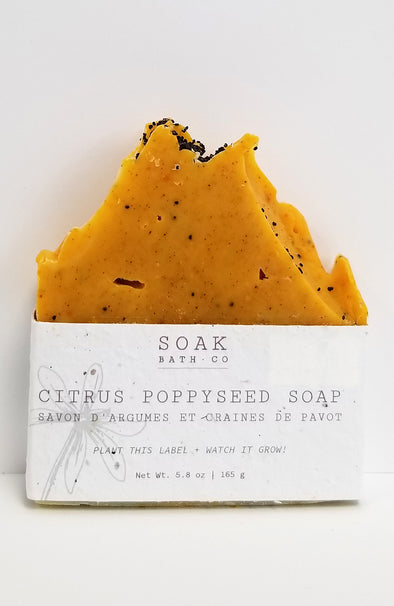 SOAK Bath Co. - Citrus Poppyseed Soap Bar