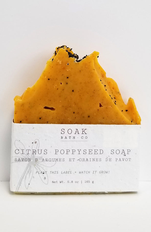 SOAK Bath Co. - Citrus Poppyseed Soap Bar