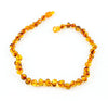 100% Certified Baltic Amber Baby Necklace Polished Cognac