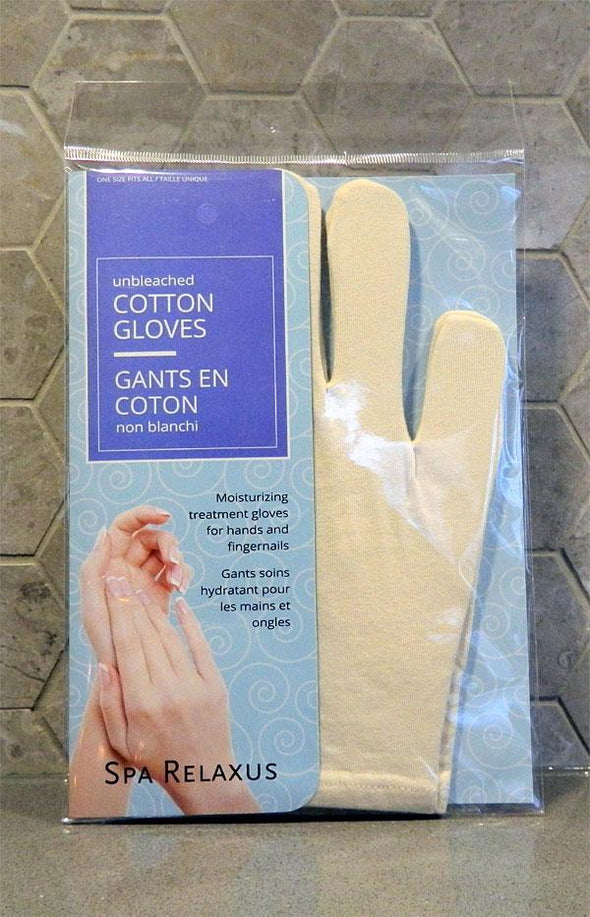 Natural Unbleached Cotton Moisturizing Gloves