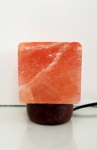 Himalayan Salt Lamp ~ Carved 4" Cube