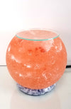 Himalayan Salt Lamp ~ Carved 6" Sphere Aromas Diffuser Lamp with Marble Base