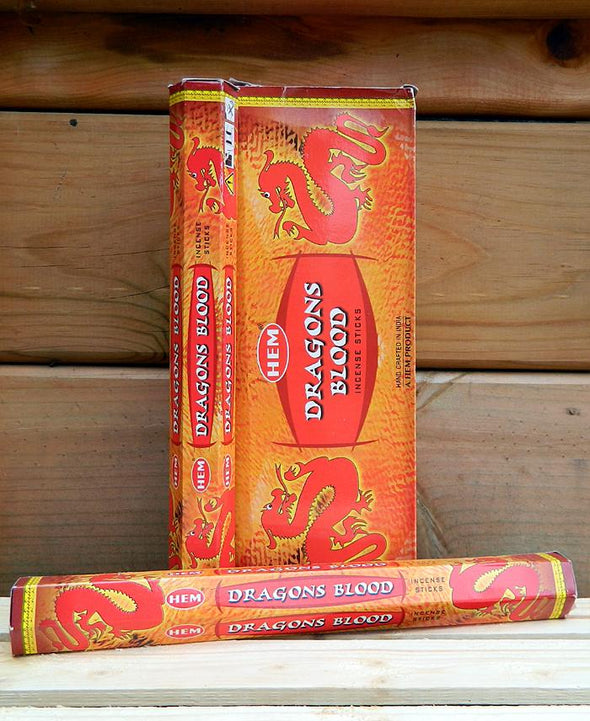 HEM Incense Hex Tube 20 Sticks - Dragon's Blood (Red)