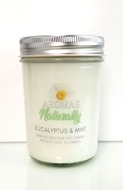 Pure Soy Wax Candle - Eucalyptus & Mint