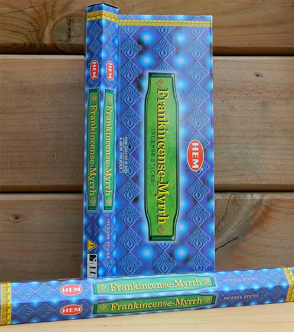 HEM Incense Hex Tube 20 Sticks - Frankincense & Myrrh