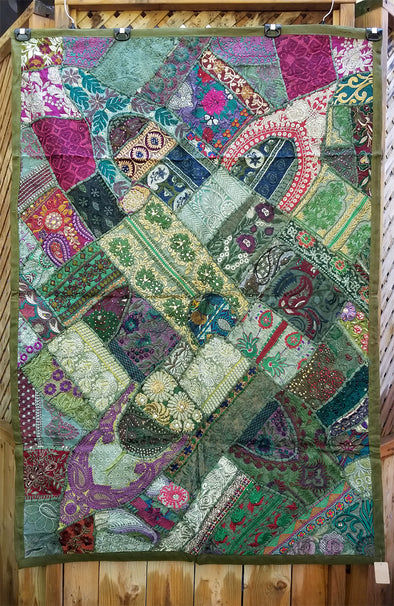 Handmade Tapestry Wall Hanging - Green 1