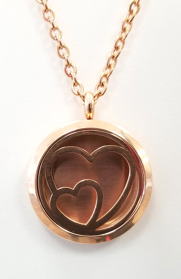 Diffuser Necklace - Rose Gold Heart