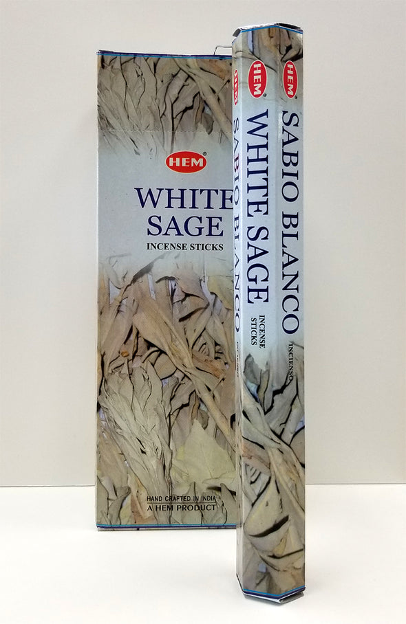 HEM Incense Hex Tube 20 Sticks - White Sage