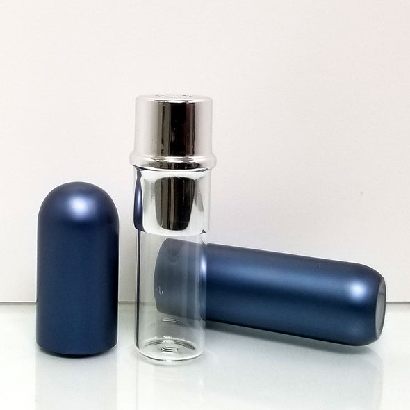 Essential Oil Inhaler - Brushed Aluminum Dark Blue