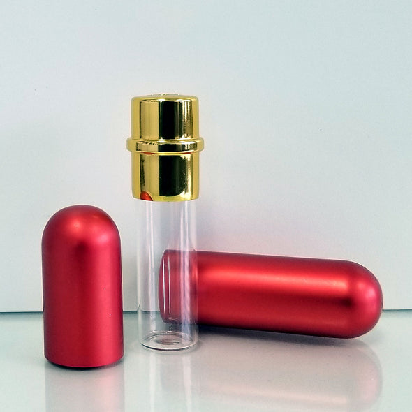 Essential Oil Inhaler - Brushed Aluminum Red