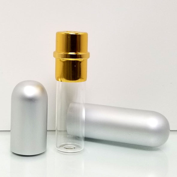 Essential Oil Inhaler - Brushed Aluminum Silver