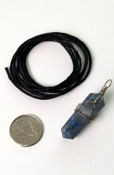 Gemstone Point with Leather - Lapis Lazuli 01