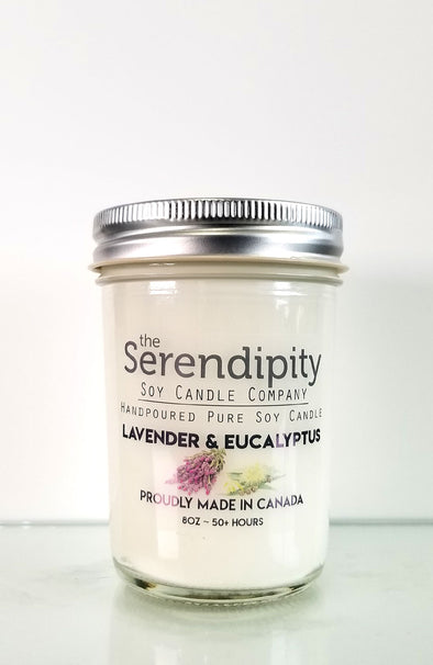 Pure Soy Wax Candle - Lavender & Eucalyptus